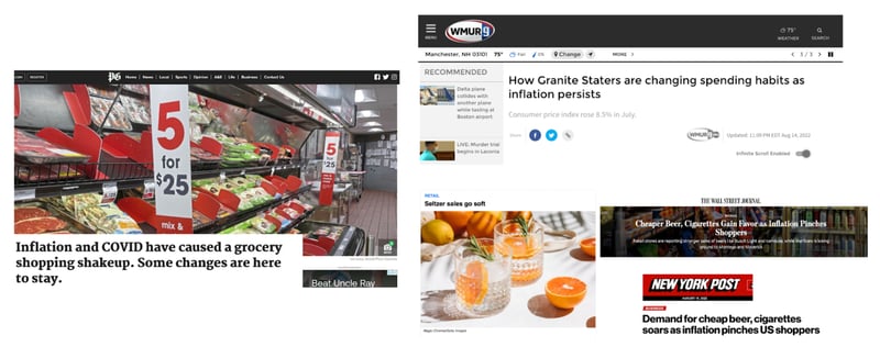 Image 4 - News areticles around changing consumer spending habits