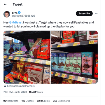 Image 15 - Feastables Tweet