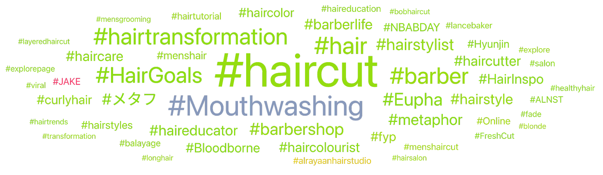 image1Figure 5: Hashtags Around Social-Based Hair Transformations (October 2, 2024 through March 17, 2025); Infegy Social Dataset.