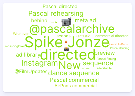 Figure 11: Word cloud for "Someday" Apple ad, (January 1, 2025 - December 9, 2025); Infegy Social Dataset.