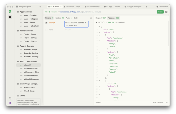 Figure 7: A workflow showing just how simple Infegy’s AI Assist is via our API.