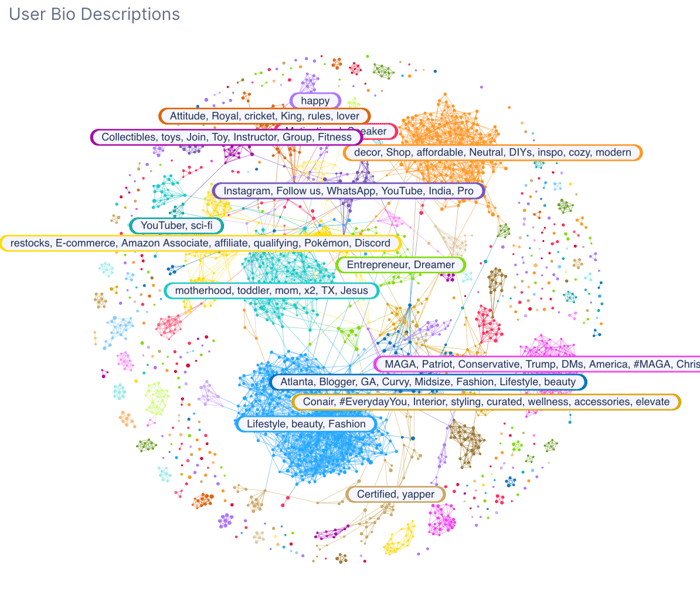 Figure 2: Target User Bio Descriptions (July 2024 through July 2025); Infegy Social Dataset.