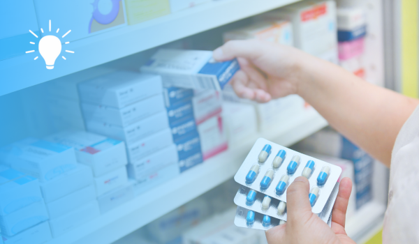 Pharma Blog main image with pharmacist hands placing meds on shelf